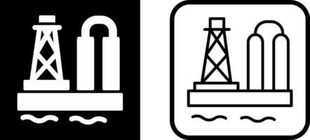 icône de vecteur de plate-forme pétrolière