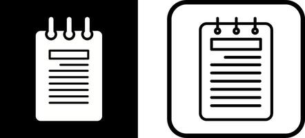 icône de vecteur de bloc-notes