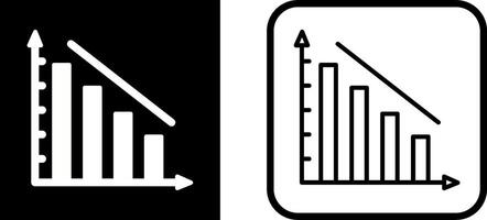 icône de vecteur de barre descendante