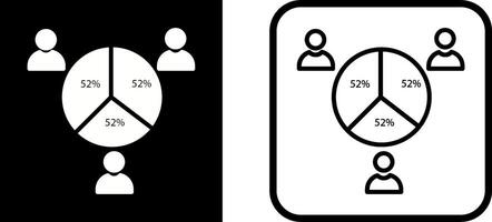 icône de vecteur de statistiques de candidat