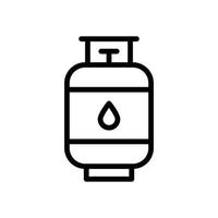 icône de glyphe de bouteille de gaz vecteur
