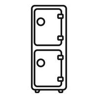 sécurité dépôt argent icône contour vecteur. dépôt pièce boîte vecteur