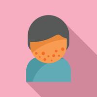 allergique la personne visage icône plat vecteur. biologique maladie vecteur