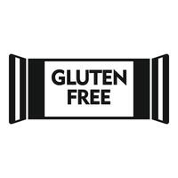 gluten gratuit bar pack icône Facile vecteur. vite nourriture vecteur