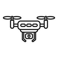 scène vidéo drone icône contour vecteur. contrôle direct vecteur