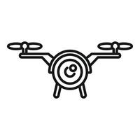 contrôle aérien drone icône contour vecteur. pilote inspection vecteur