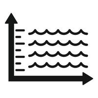 mer niveau monter graphique icône Facile vecteur. climat catastrophe vecteur