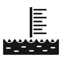 mer niveau monter icône Facile vecteur. global climat changement vecteur