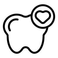 dentaire protection icône contour vecteur. oral hygiène vecteur