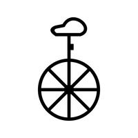 Icône de monocycle de vecteur