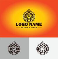 boussole logo icône vecteur art graphique pour affaires marque app icône direction boussole logo modèle