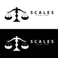 Facile légal échelle logo Justice tribunal Facile noir silhouette modèle vecteur conception