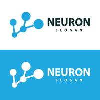 neurone logo Facile conception réseau cel La technologie particules modèle illustration vecteur