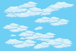 nuage ciel scène Contexte vecteur Facile nuage illustration modèle conception