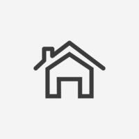 maison, bâtiment, maison, signe de symbole vecteur icône immobilier