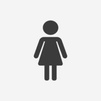 femme utilisateur icône vecteur. femme, profil, avatar, personne, gens symbole signe vecteur