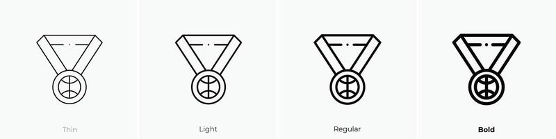 médaille icône. mince, lumière, ordinaire et audacieux style conception isolé sur blanc Contexte vecteur