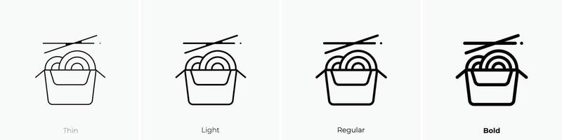 nouilles icône. mince, lumière, ordinaire et audacieux style conception isolé sur blanc Contexte vecteur