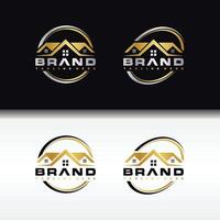 réel biens cercle luxe paquet logo vecteur