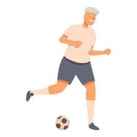 en bonne santé courir football joueur icône dessin animé vecteur. en bonne santé la musique vecteur