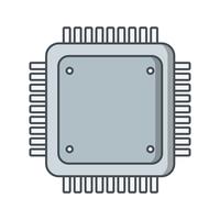 Illustration vectorielle d&#39;icône de processeur vecteur