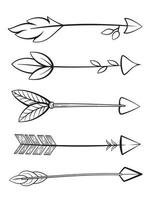 vecteur de flèches tribales réalistes. facilement modifiable. parfait pour les jeux et les décorations.