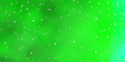 texture de vecteur vert clair avec de belles étoiles.