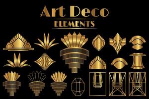 géométrique art déco ornements ou décoration éléments vecteur