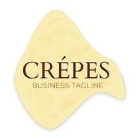 crêpe, crêpes ou taco logo vecteur