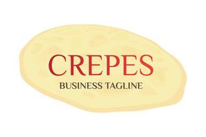 crêpe ou crêpes logo vecteur