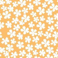 Orange blanc floral modèle Contexte vecteur