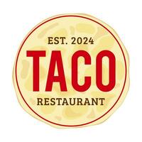 taco ou tortilla restaurant logo vecteur