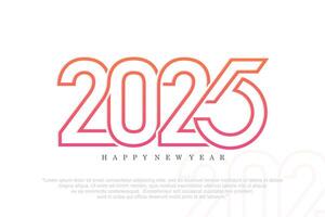 content Nouveau année 2025 conception,2025 logo texte conception. Nouveau année fête concept . vecteur illustration