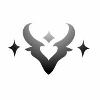 élégant taureau tête abstrait logo conception avec étoiles, adapté pour entreprise l'image de marque vecteur