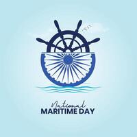 nationale maritime journée conception modèle, le Indien la marine maritime conception, souligne le importance de livraison sécurité, maritime sécurité, et Marin environnement spécial aspect de le travail de imo vecteur