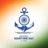 nationale maritime journée conception modèle, le Indien la marine maritime conception, souligne le importance de livraison sécurité, maritime sécurité, et Marin environnement spécial aspect de le travail de imo vecteur
