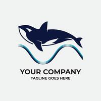 tueur baleine vecteur logo