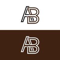 lettre un B vecteur logo conception, logo dans ligne style moderne conception modèle dans marron Contexte