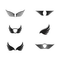conception de l'icône vecteur modèle logo aile