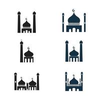 modèle de conception mosquée icône vector illustration