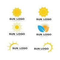 conception de modèle de logo soleil vector illustration icône