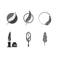 plumes icône vector illustration design logo modèle