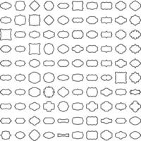 étiquette Cadre forme ligne 100 ensemble 100 ensemble 1 vecteur