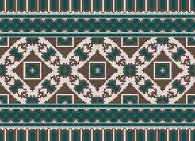 traverser point. pixels. géométrique ethnique Oriental sans couture modèle traditionnel Contexte. style aztèque abstrait vecteur illustration. conception pour textile, rideau, tapis, fond d'écran, vêtements, emballage