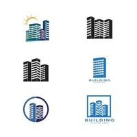 définir le modèle d'icônes de logo de bâtiments immobiliers et résidentiels