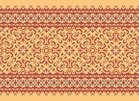 traverser point. pixels. géométrique ethnique Oriental sans couture modèle traditionnel Contexte. style aztèque abstrait vecteur illustration. conception pour textile, rideau, tapis, fond d'écran, vêtements, emballage