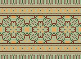 floral traverser point broderie.géométrique ethnique Oriental sans couture modèle traditionnel fond.aztèque style abstrait vecteur illustration.design pour texture, tissu, vêtements, emballage, décoration, impression.