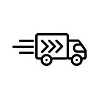 Icône de camion de livraison de vecteur