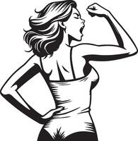 femme muscle bras illustration. vecteur