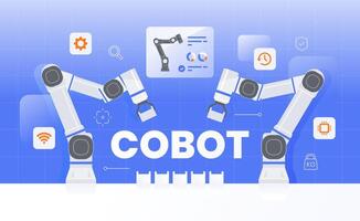 cobots industriel automatisation vecteur